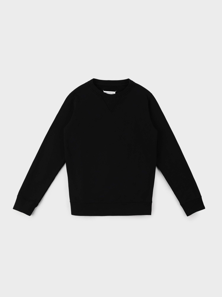 Crewneck Cotton Sweatshirt Black
