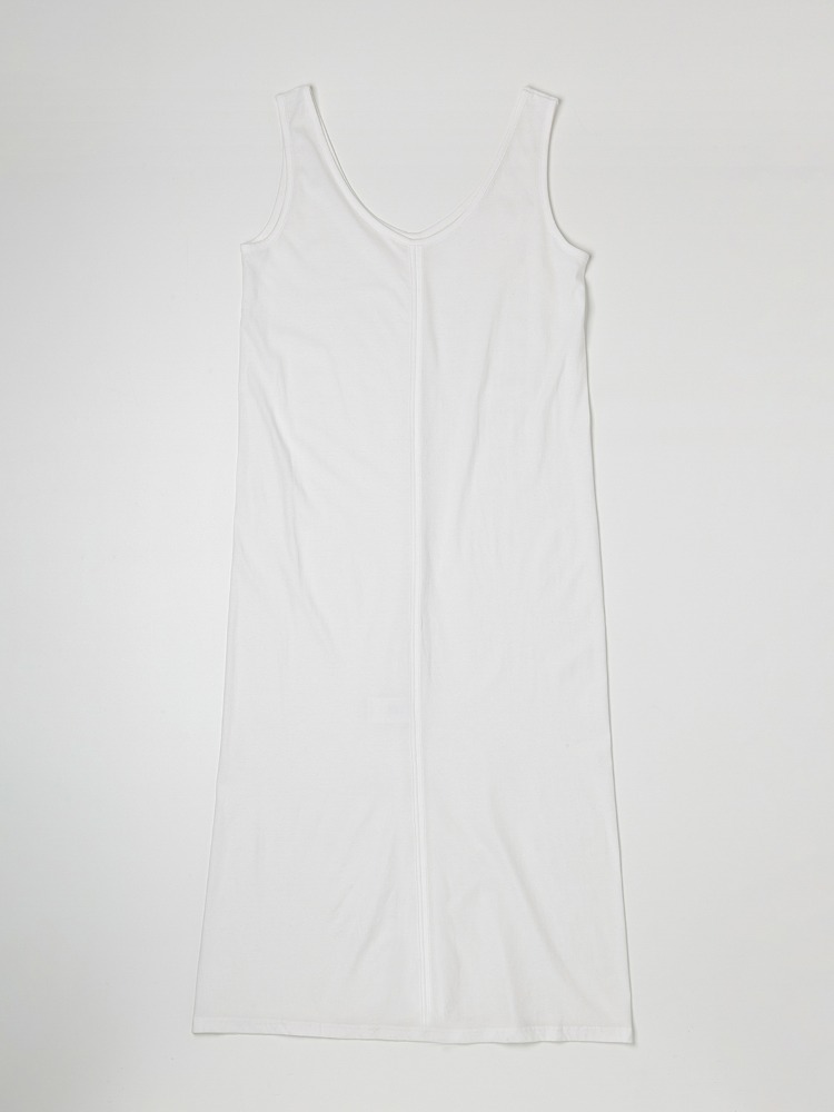 Long Jersey Dress In White