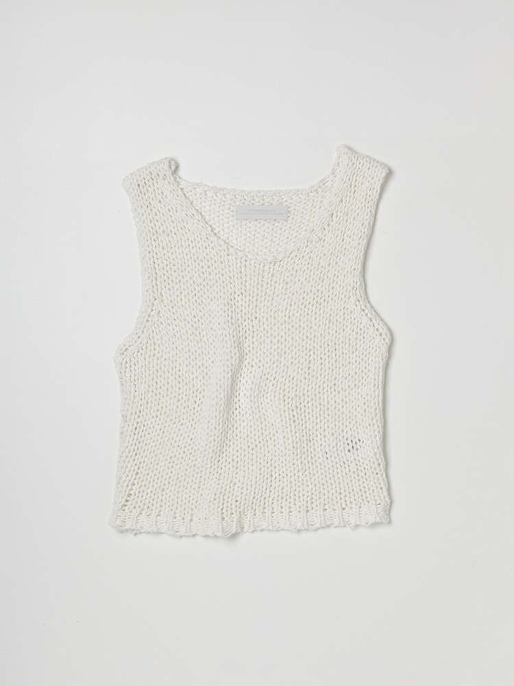 Knitted Vest In White