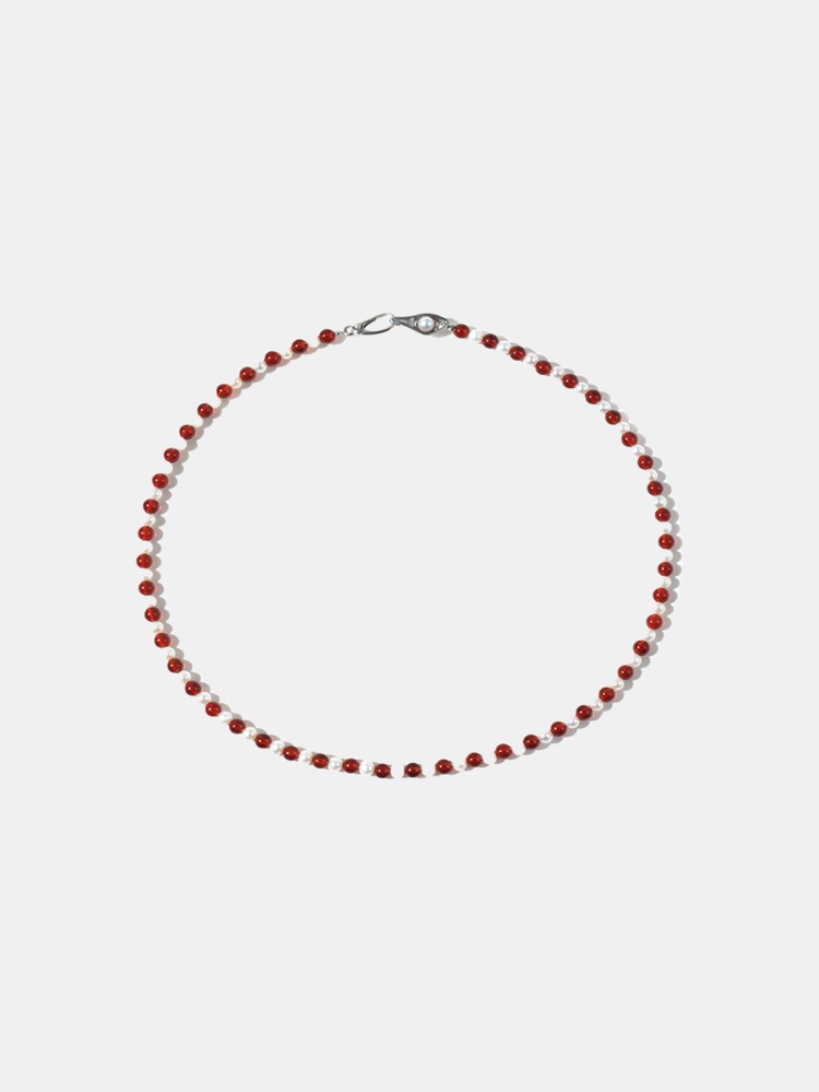Everyday Pearls With Red Onyx