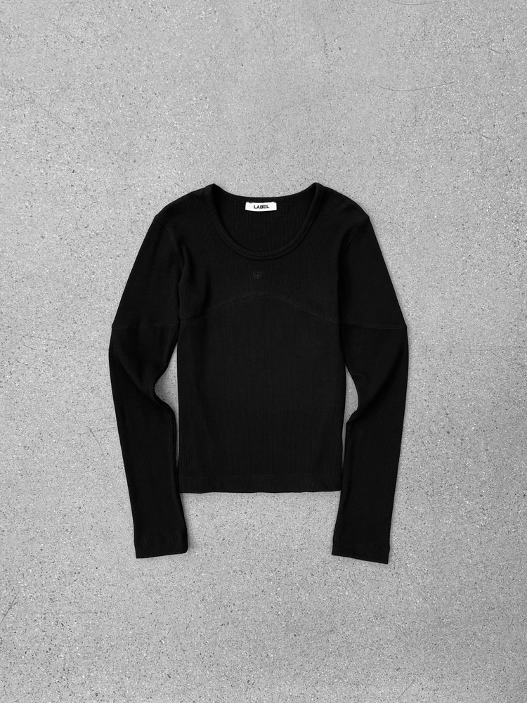 Contour Stitch T-Shirt Black