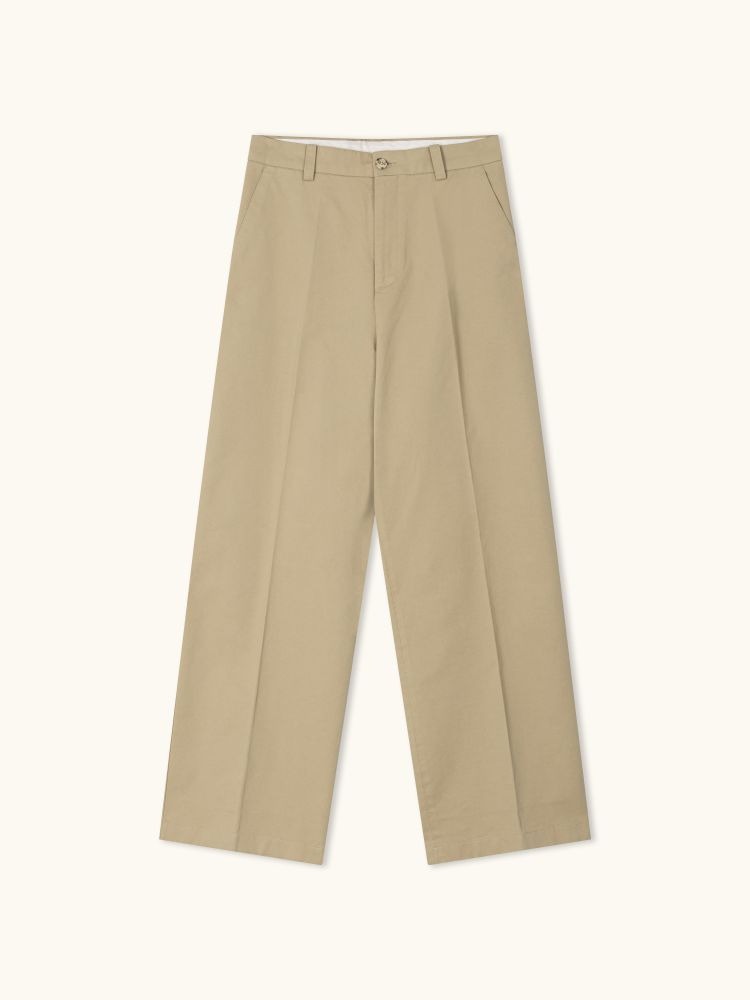 Carter twill cotton pants beige